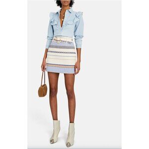 INTERMIX Celeste Quilted Mini Skirt Size 2